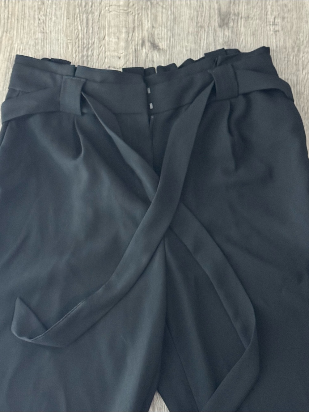 Express Black High-Rise Wide-Leg Pants with Tie Waist - Picture 3 of 5